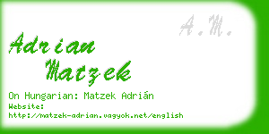 adrian matzek business card